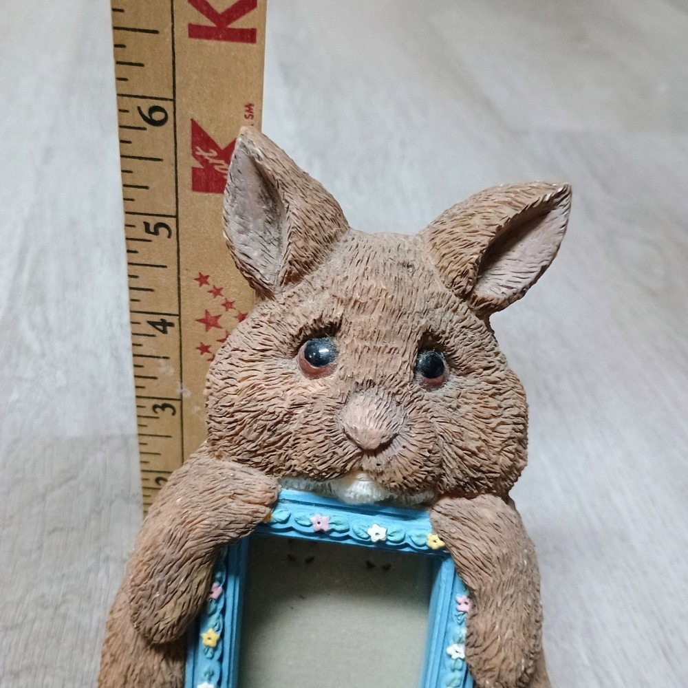 Small Brown Bunny Rabbit Frame Heavy Easter - Picture 2 of 4